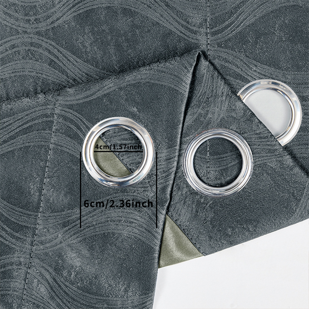 Textured Blackout Curtains for Bedroom, Pack Grommet Insulated Textured Curtains (47 x 84 inches, 2 panels Pack, Gray)