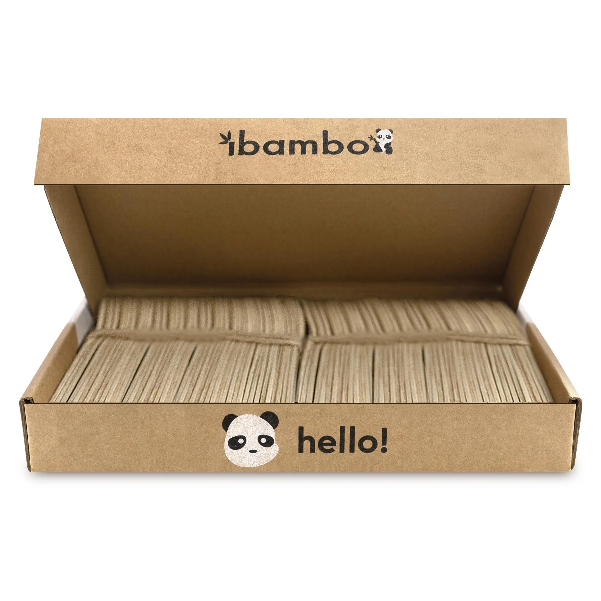 Ibambo Natural Bamboo Wooden Spoons, Disposable Spoons Dinner, Party Cutlery Flatware - 100 Set