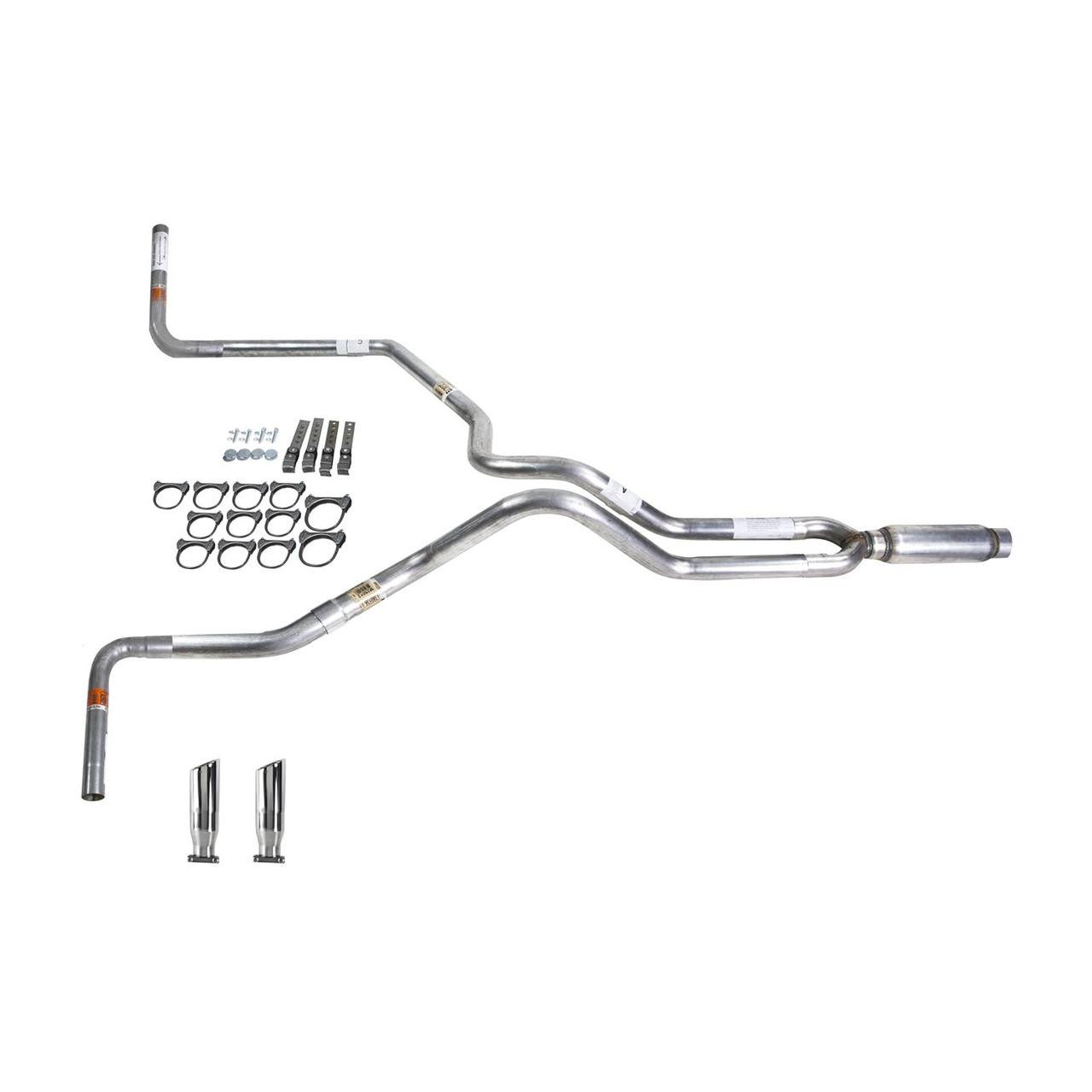 F150 05-06 dual exhaust 2.5 MA pipe Glass Pack muffler RC Tip Side Exit