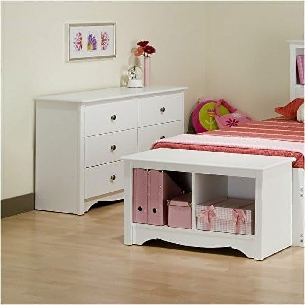 6 Drawer Double Dresser In White