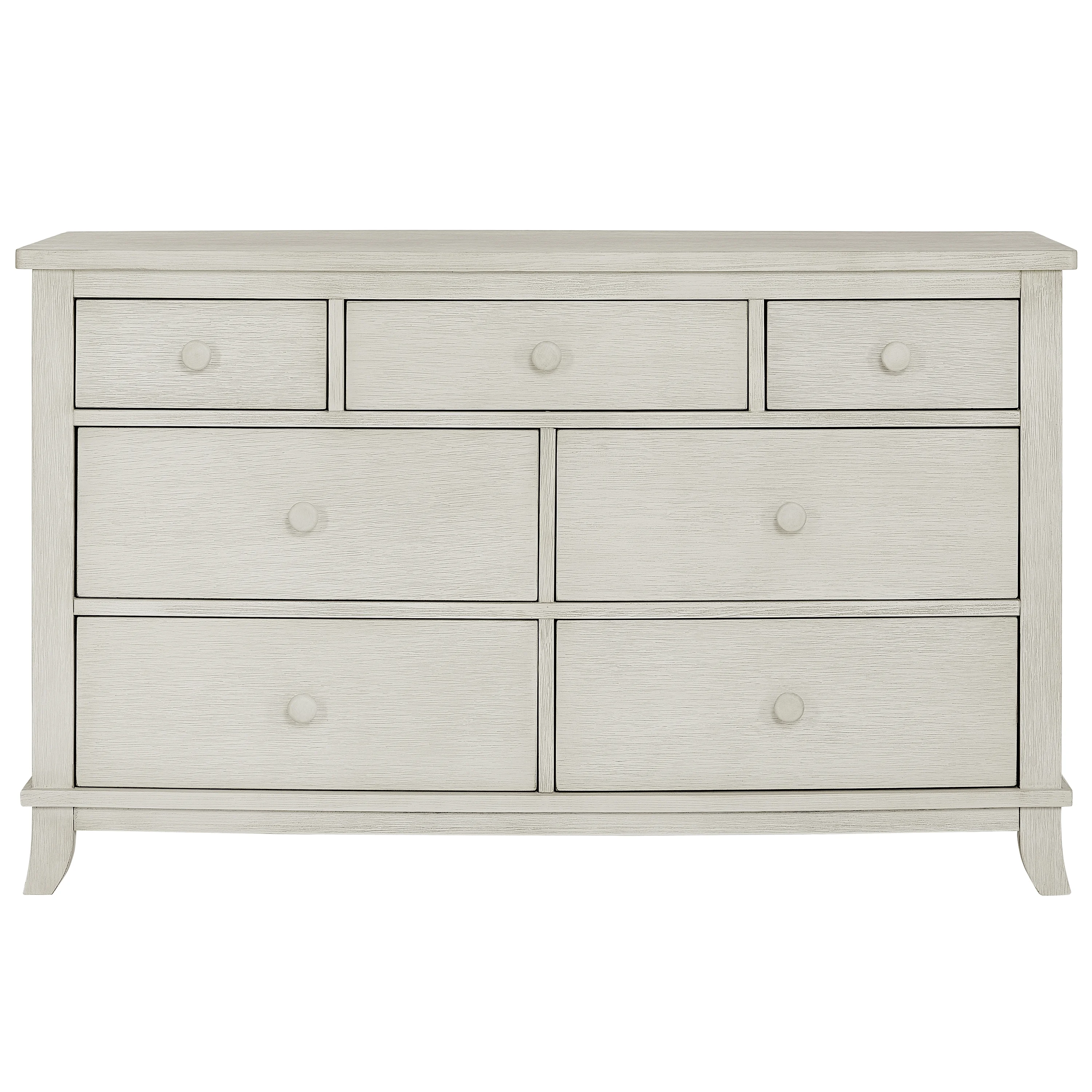 Evolur Signature Amsterdam Double Dresser in Glazed Brush White