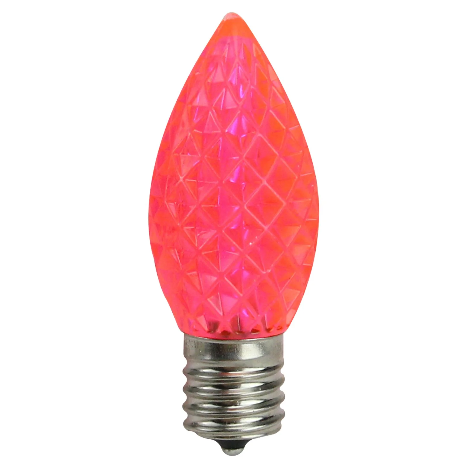 Northlight Pack of 25 Faceted LED C9 Pink Christmas Replacement Bulbs