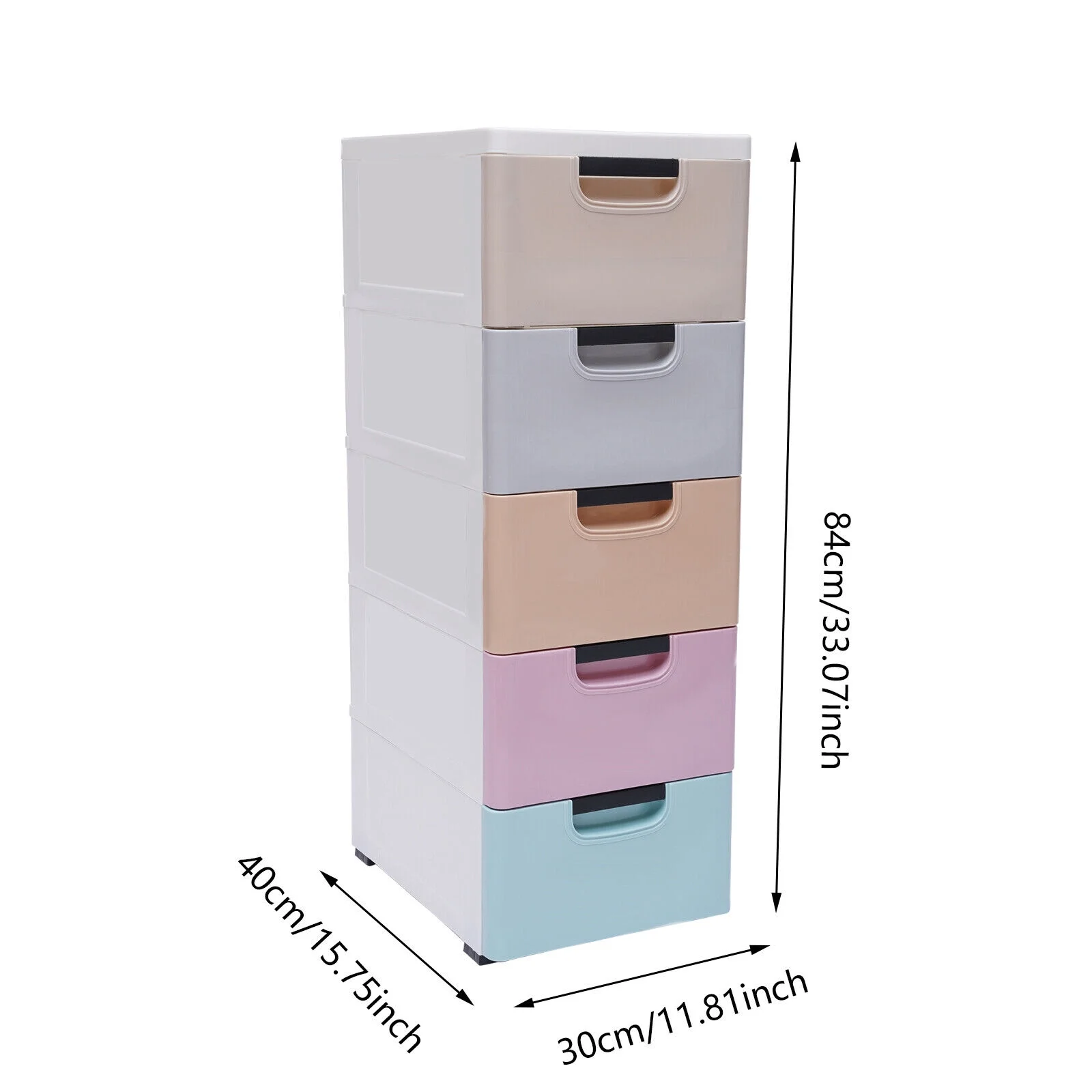 5 Tier Stackable Cabinet Vertical Clothes Storage Tower Tall Small Chest Closet Clothes Storage Tower Vertical Plastic Drawers Dresser Closet Drawers Plastic Drawers Dresser Storage Cabinet Light