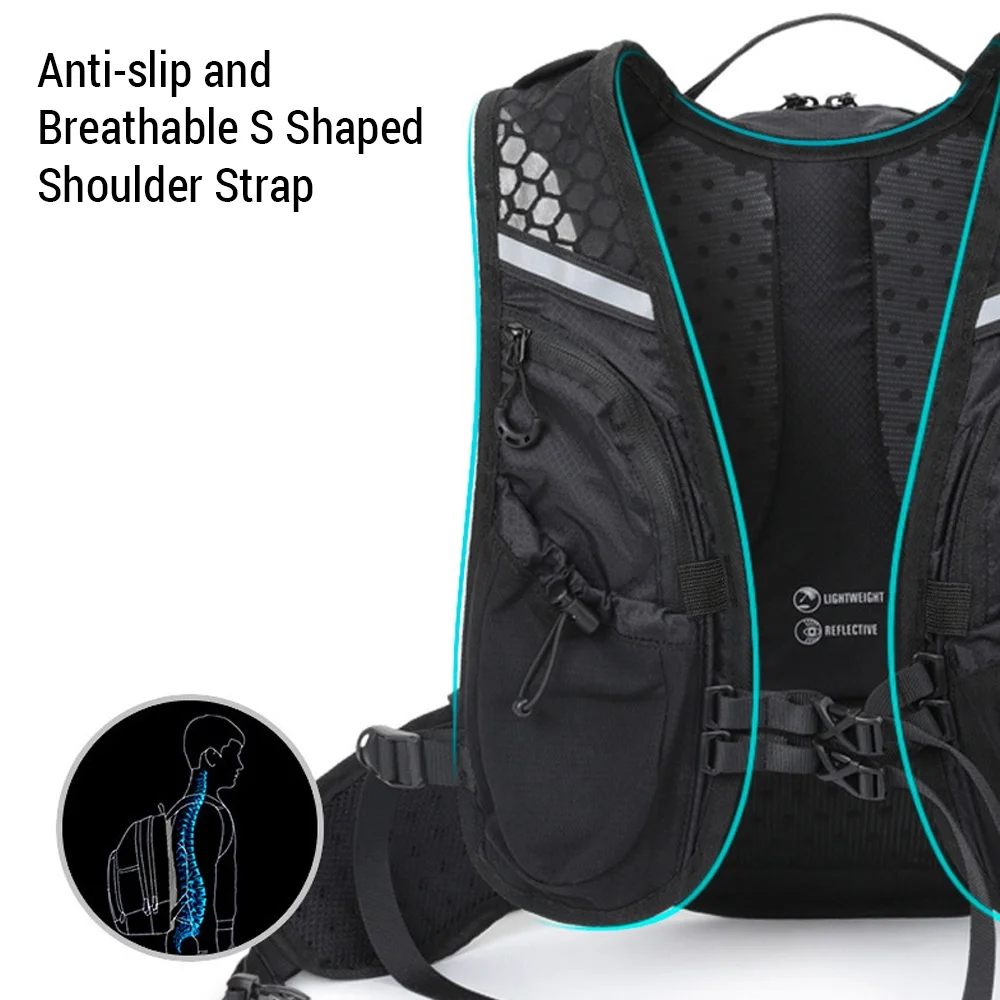 Hydration Running Backpack Cycling Breathable Ultralight Riding Bag with 2L Water Bladder