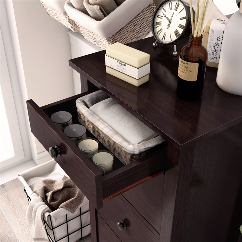 Furniture of America Weller Transitional Wood 5-Drawer Accent Chest in Espresso