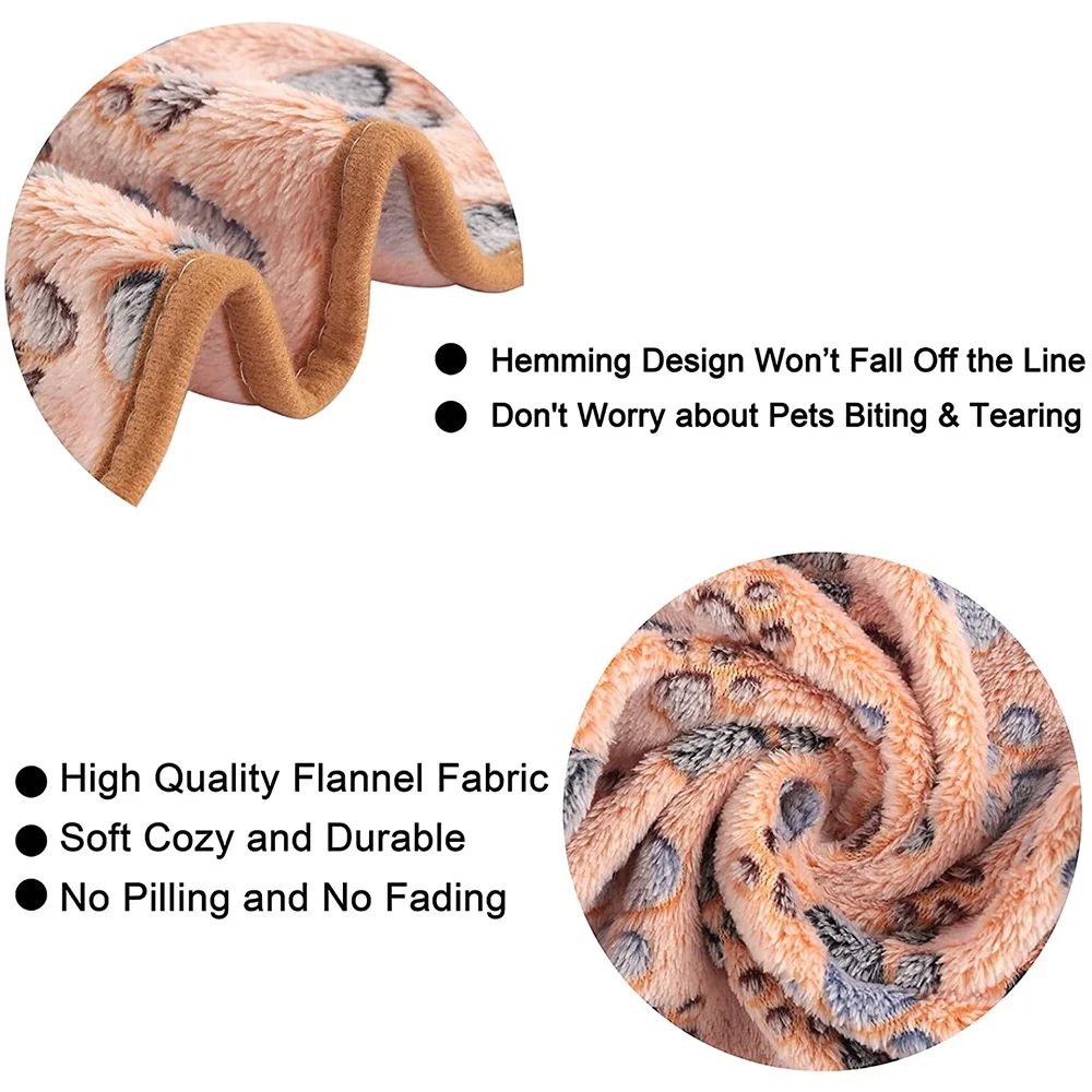 3 Pack Cat and Dog Blanket - Soft & Warm Fleece Flannel Pet Blanket, Great Pet Throw for Puppy, Small Dog, Medium Dog & Large Dog (Medium)