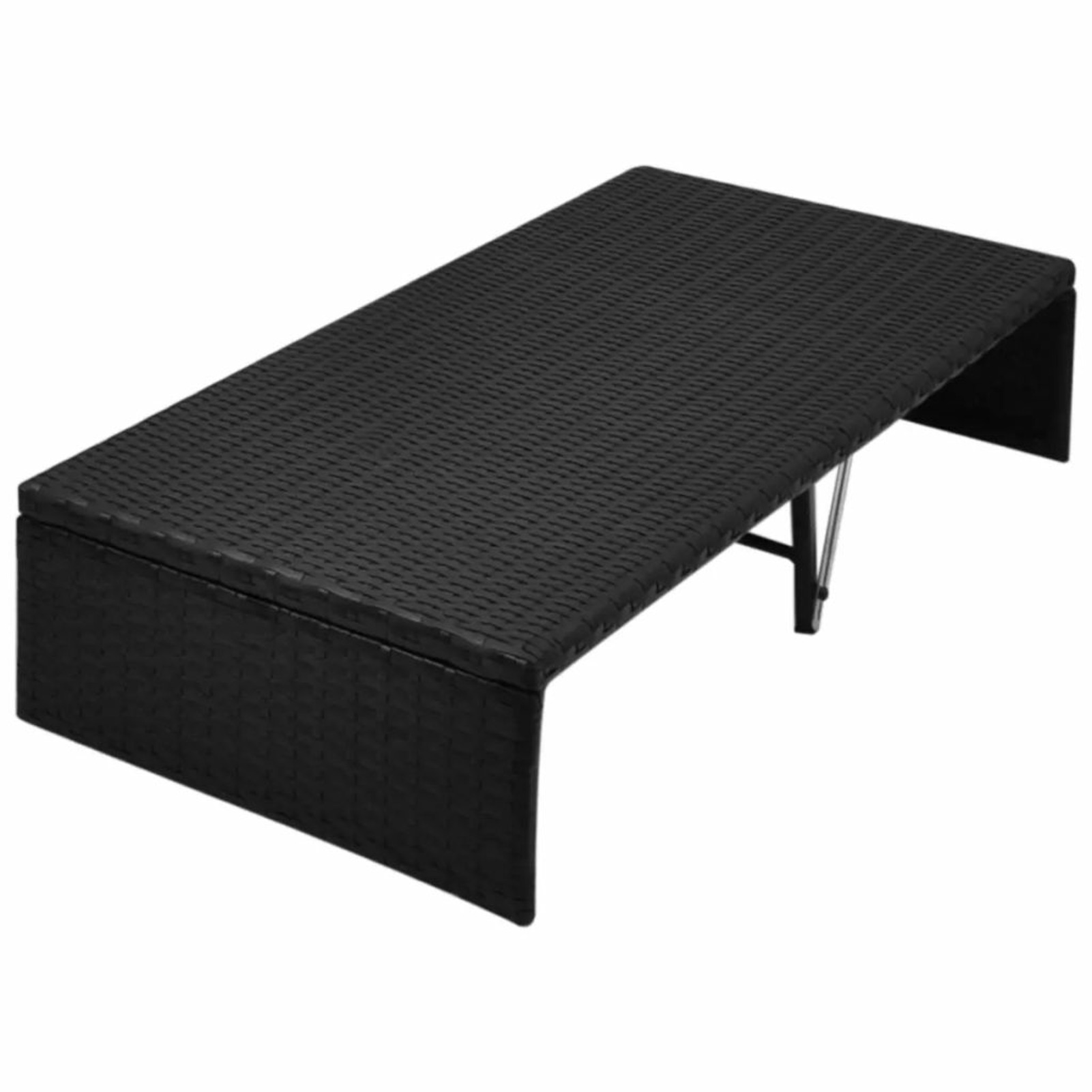 Carevas Patio Bed with Canopy Black 74.8