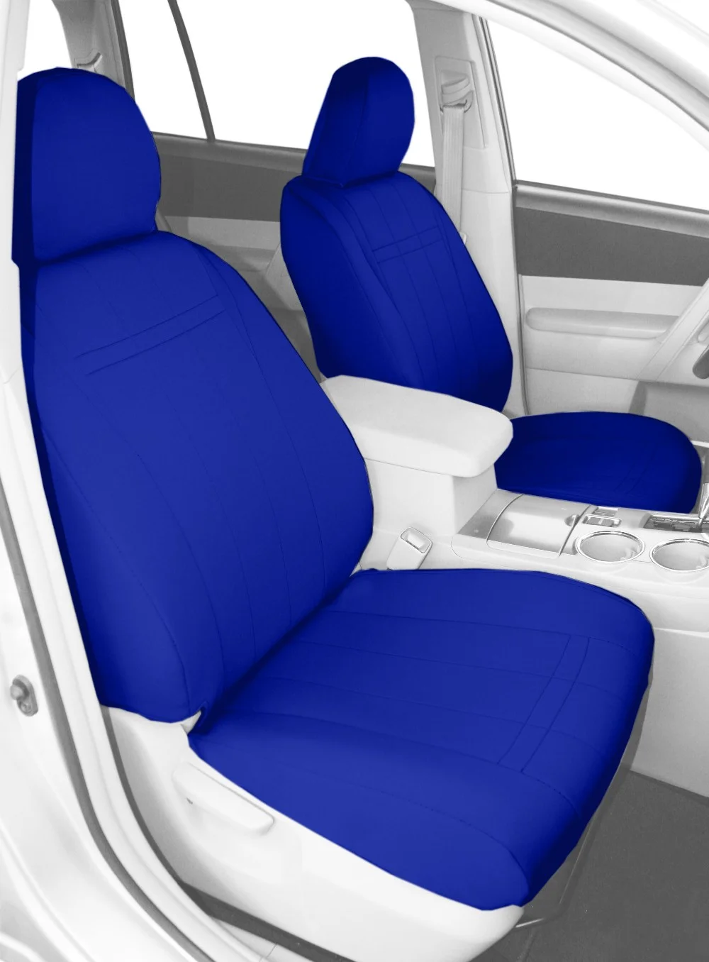 CalTrend Front Buckets NeoPrene Seat Covers for 2013-2020 Nissan Pathfinder - NS220-04PA Blue Insert and Trim