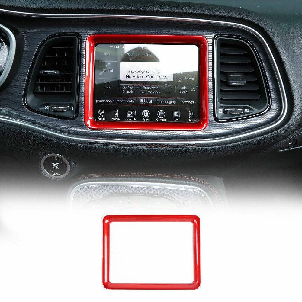 Teledu Inner Dashboard Navigation Screen Frame Trim Cover 15+ Red