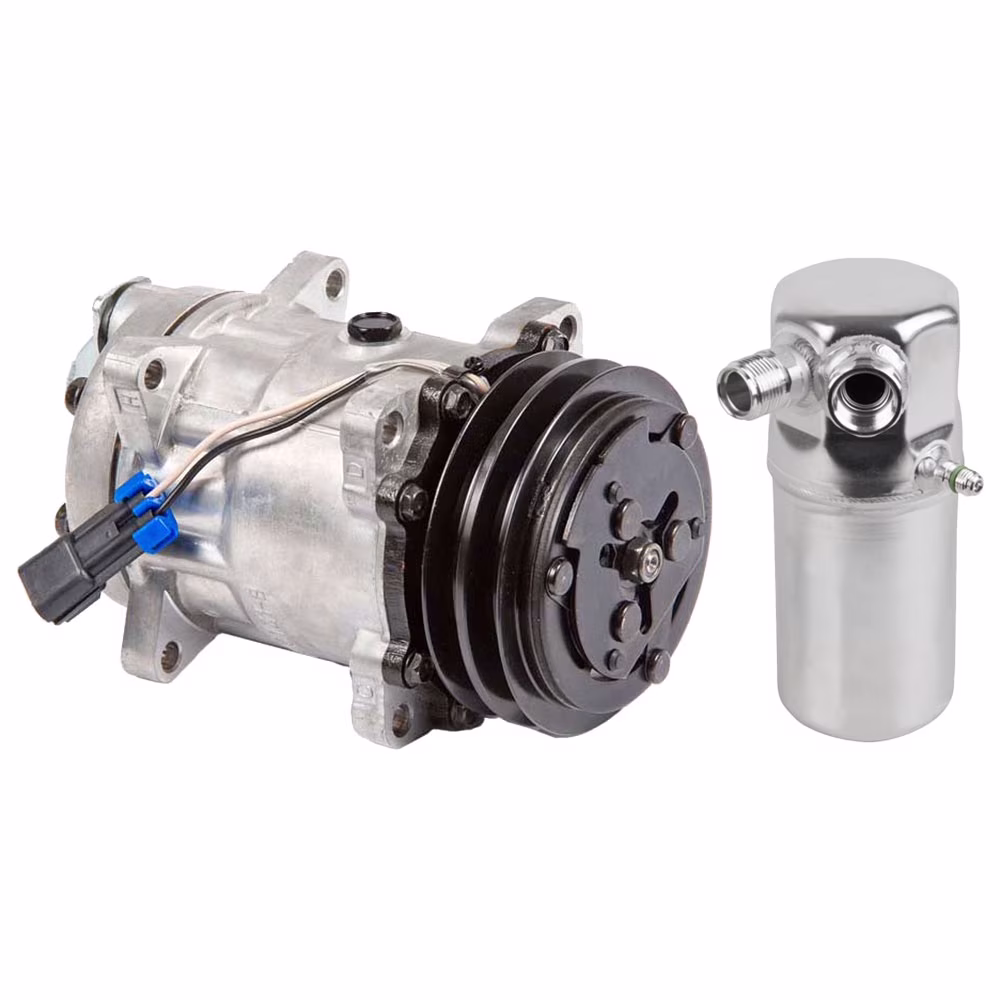 For Chevy C60 Kodiak & GMC C6000 Topkick AC Compressor w/ A/C Drier - Buyautoparts