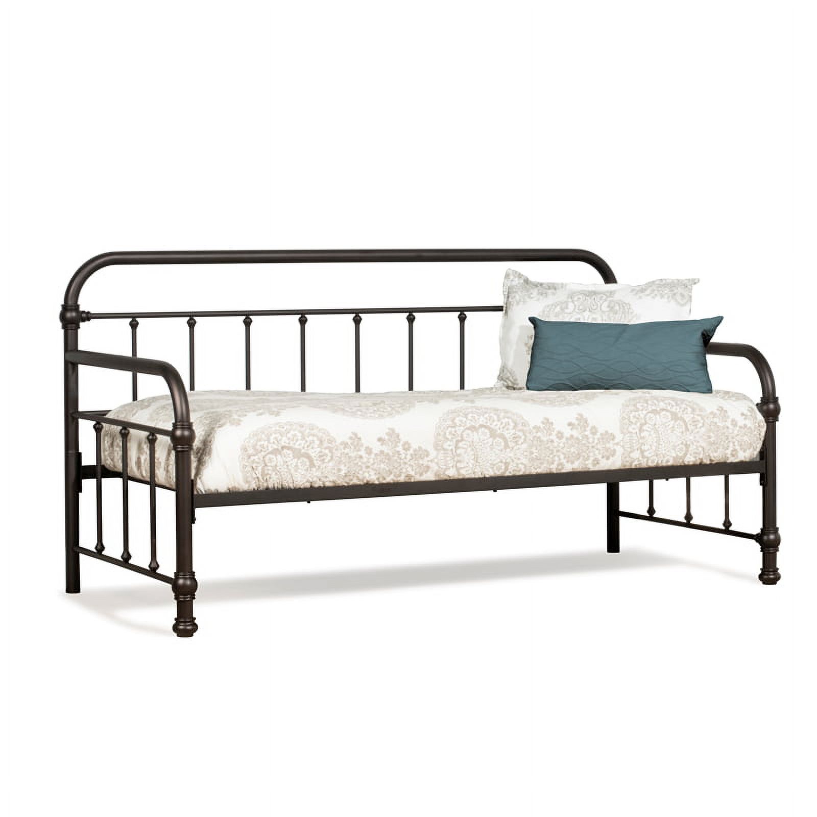 Bowery Hill Contemporary Metal Twin Daybed in Dark Bronze