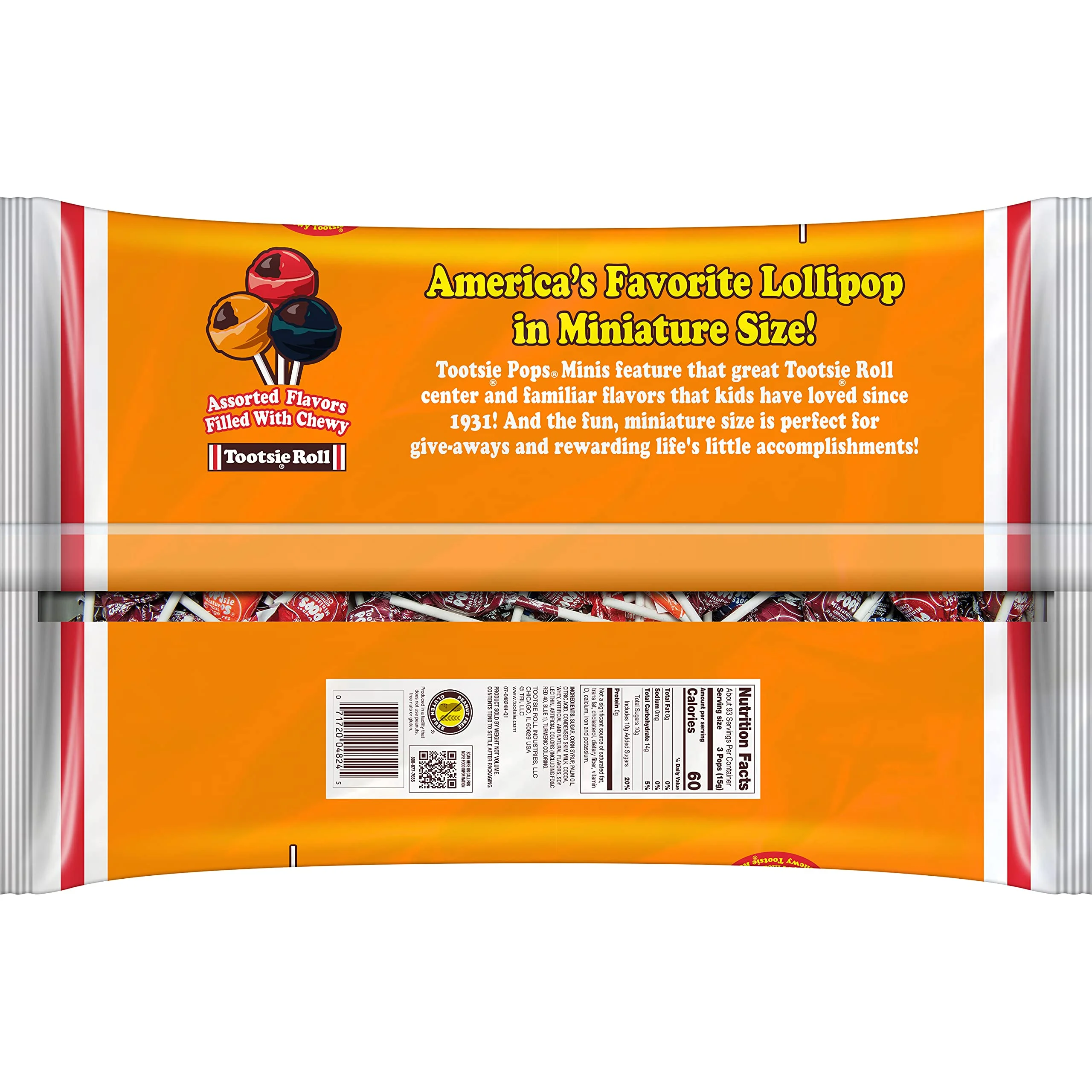 Tootsie Pops Roll Mini With Chocolatey Center, 280 Count, 5 Flavors Multi - 50.37 Ounce Bag