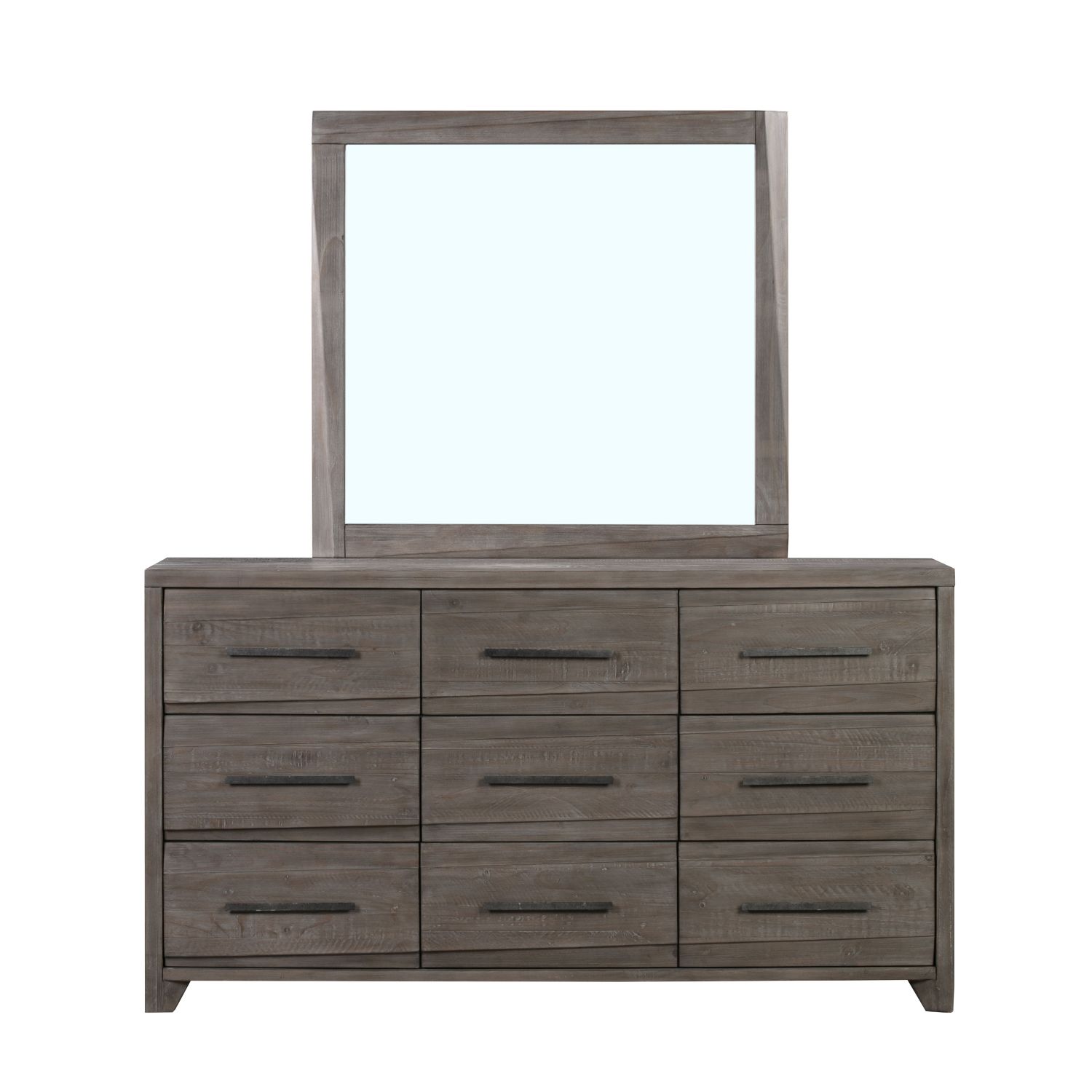 Modus Hearst 2 PC Dresser & Mirror Set in Sahara Tan