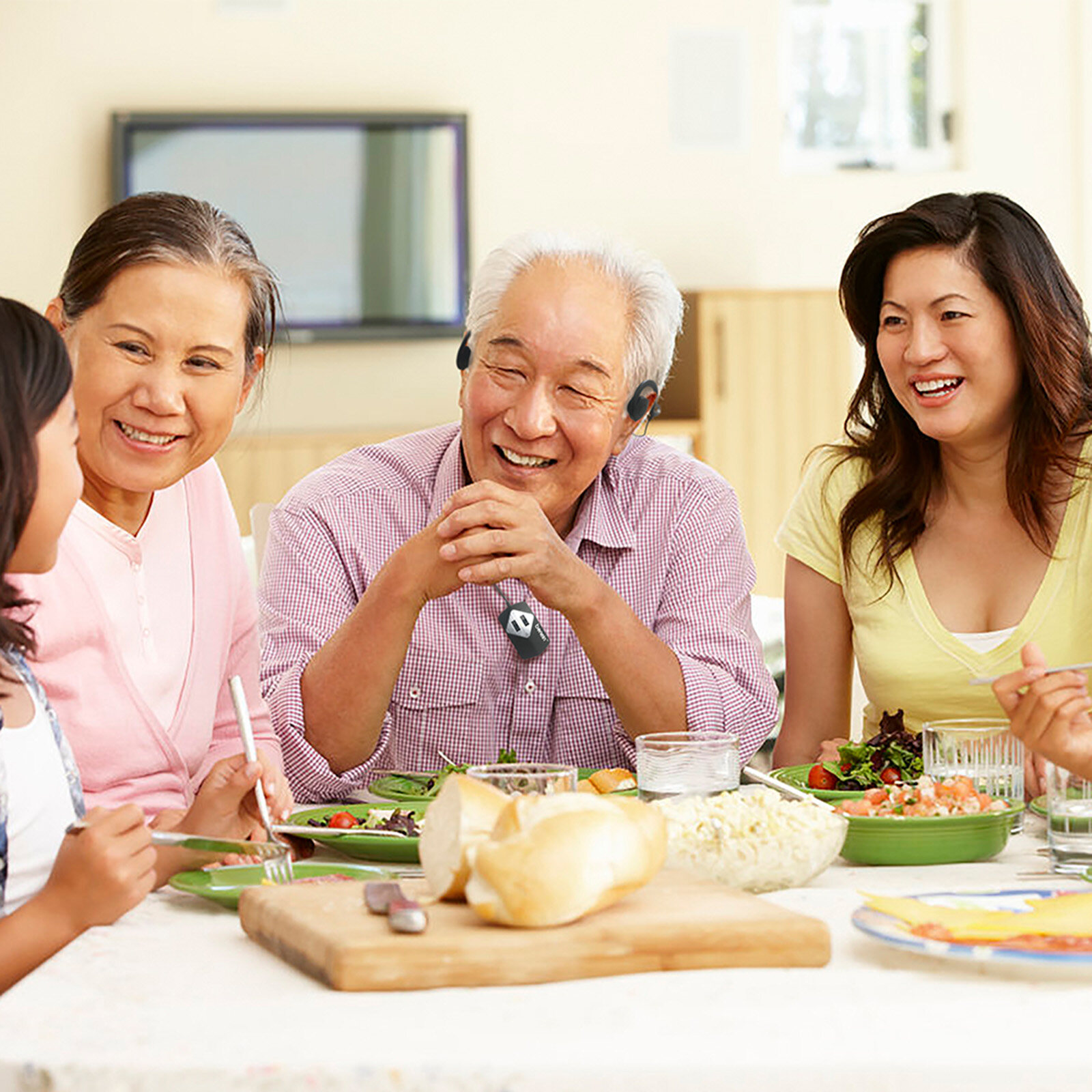 Bonein BN803 Bone Conduction Headphone Wire Headset Foldable Hearing Earphone IP55 Waterproof 7 Adjustable Volume Sound Pickup Earphone Built-in 380mAh Battery