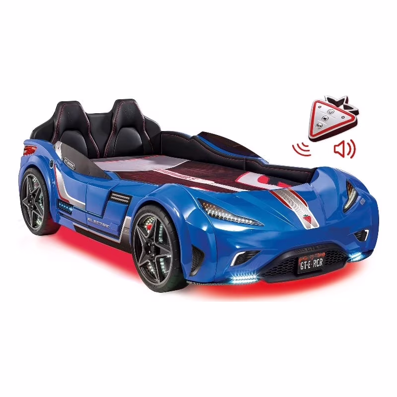 GTS White Twin Race Car Bed in Multiple Colors