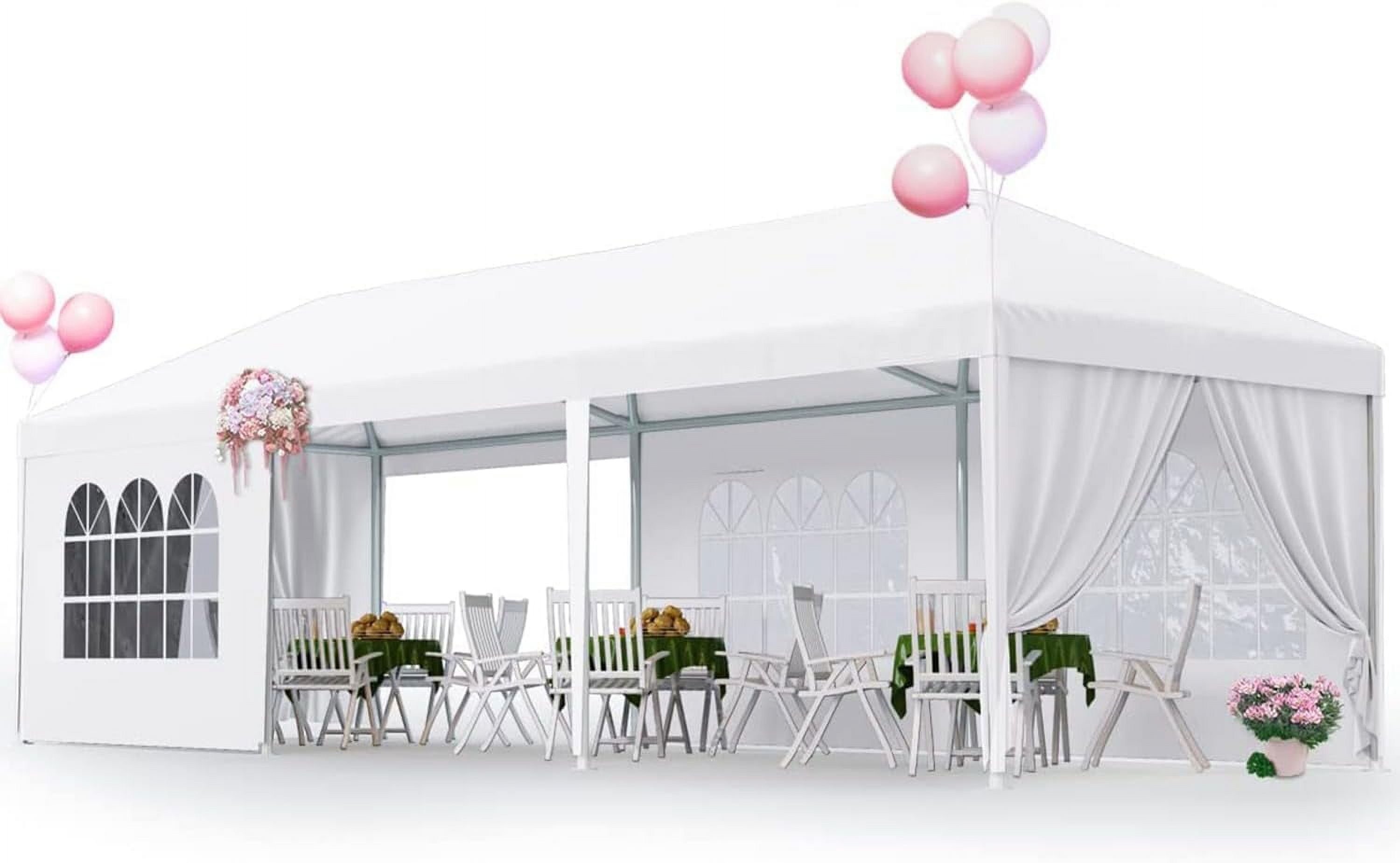 10x30 Party Tent Wedding Patio Gazebo Outdoor Carport Canopy Shade with Side 8 Removable Walls