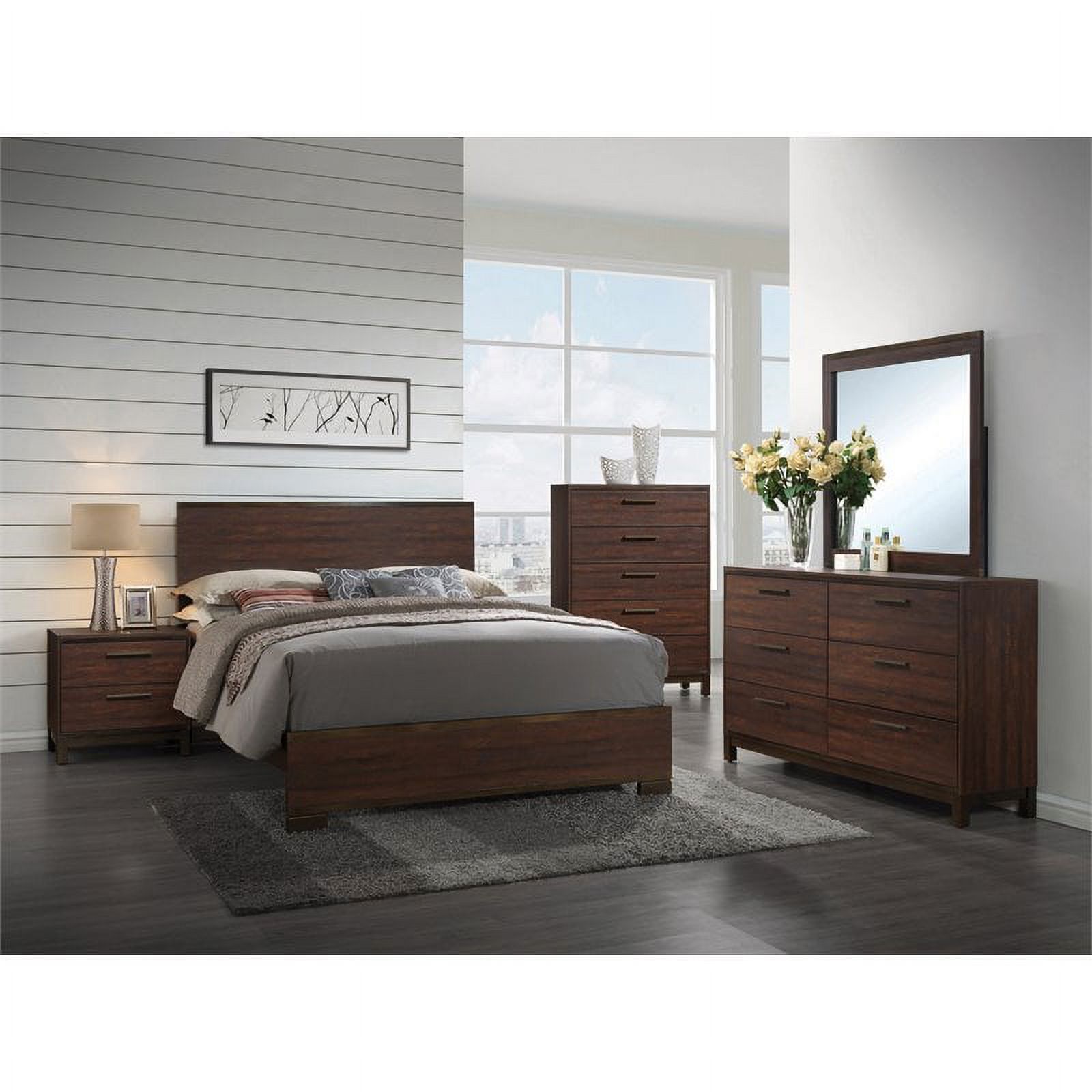 Pemberly Row 4-piece Eastern King Wood Bedroom Set Rustic Tobacco