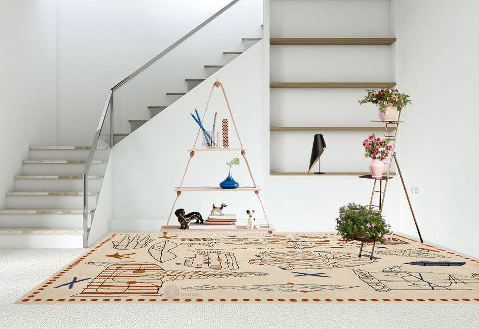 Modern Rugs 8x10 | Cream Tufted Rugs 9x12 | Custom tufting Rugs 6x9 | Living Room Rug 5x8, Bedroom Rugs 7x10, Wool Rugs