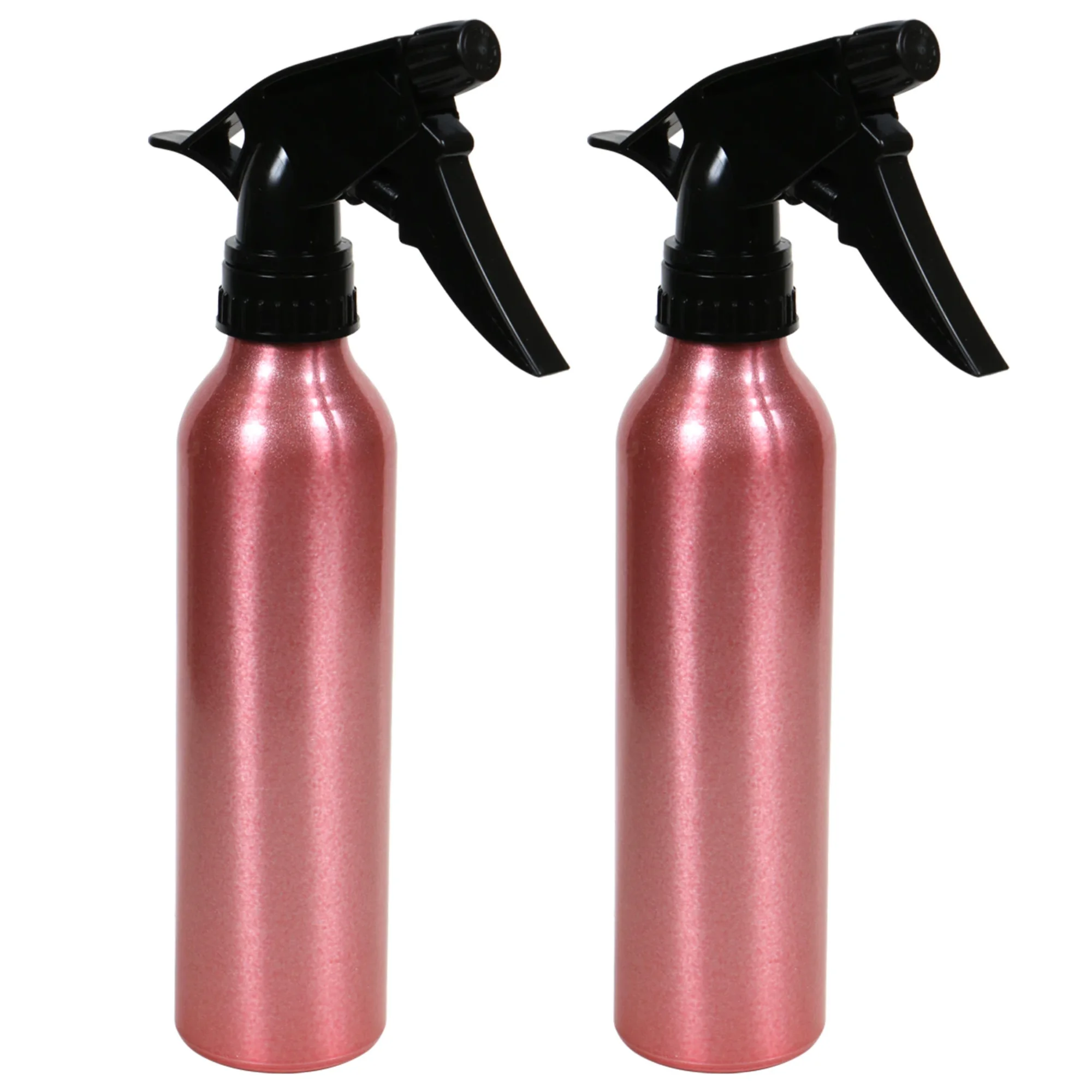 Rose Color Aluminum Light Spray Bottle,Reliable Sprayer Empty Bottles Atomizer Mist Perfume for Hairdressing Tattooing Green Soap Flowers Water Sprayer Tool 2 Pack, (250ml Empty Each)