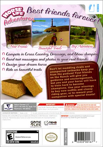Used Horse Life Adventures, Valcon Games, (Nintendo Wii) (Used)