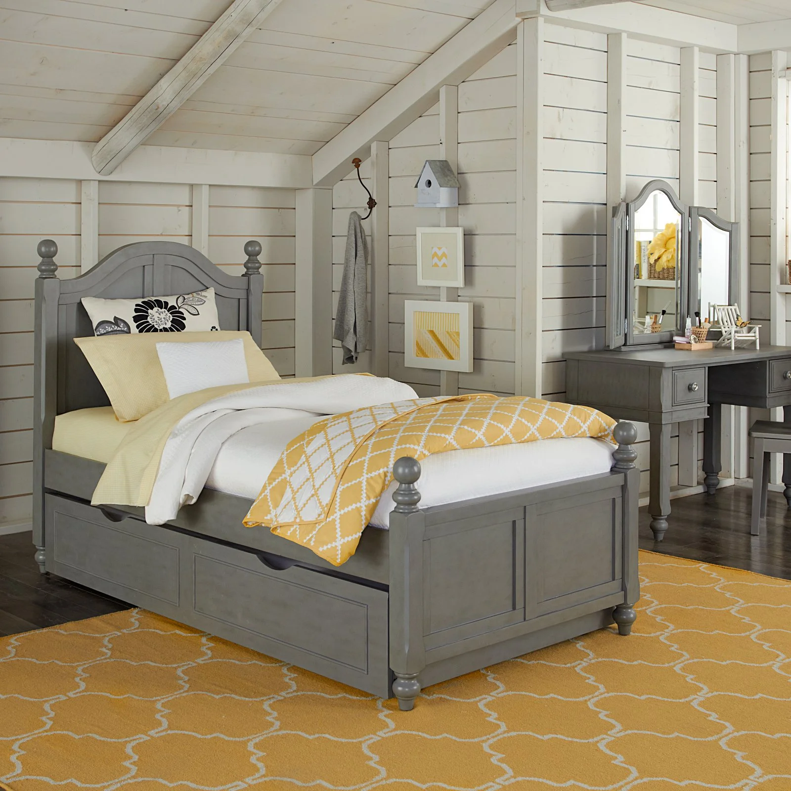 NE Kids Lake House Payton Twin Arch Bed in White