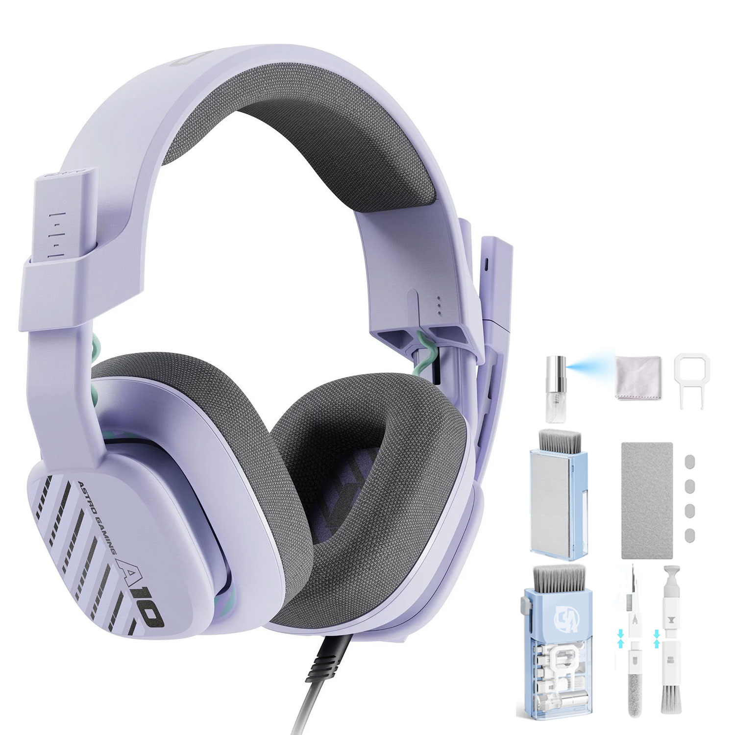Astro Gaming A10 Gen 2 Wired Stereo Over-the-Ear Gaming Headset Lilac With Bolt Axtion Cleaning Kit Bundle Like New