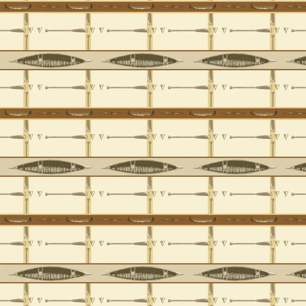 Canoeing Canoe Paddle Lodge Camping River Trip Premium Roll Gift Wrap Wrapping Paper