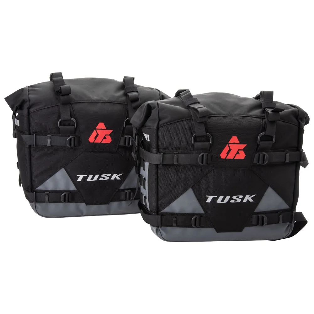 Tusk Pannier Racks with Tusk Pilot Pannier Bags and Bottle Holders For KTM 390 Adventure 2020-2022