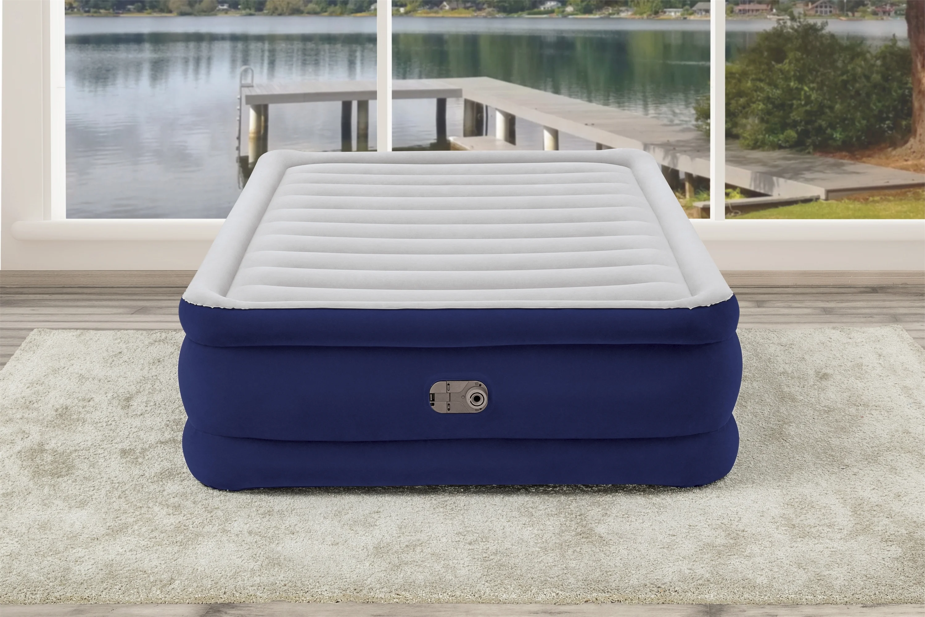 Bestway Tritech Air Mattress Queen 22 in. with Built-in AC Pump and Antimicrobial Coating