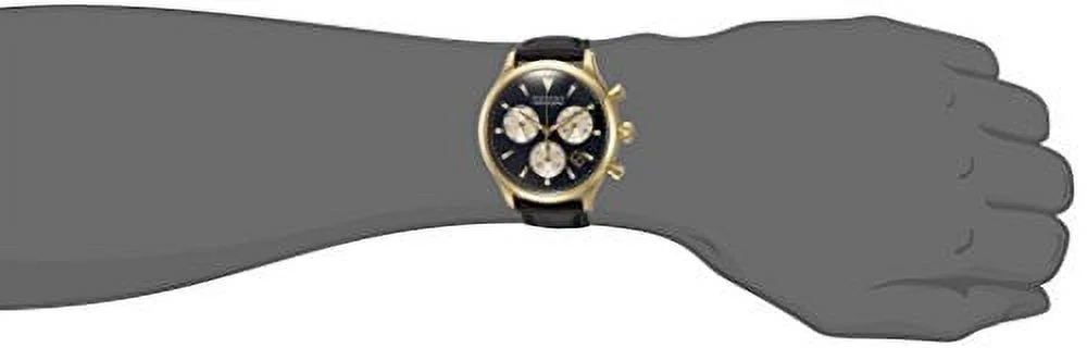 Movado Men's Swiss Quartz Gold-Tone and Leather Casual Watch, Color:Black (Model: 3650006)
