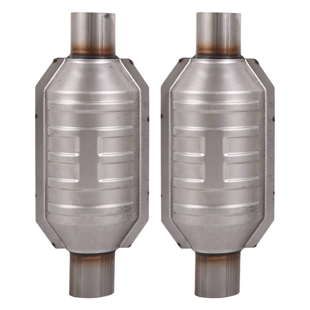 OE # 53005 Front Rear Left Right 2.25inches Universal High Flow Performance Stainless Catalytic Converter 2PCS