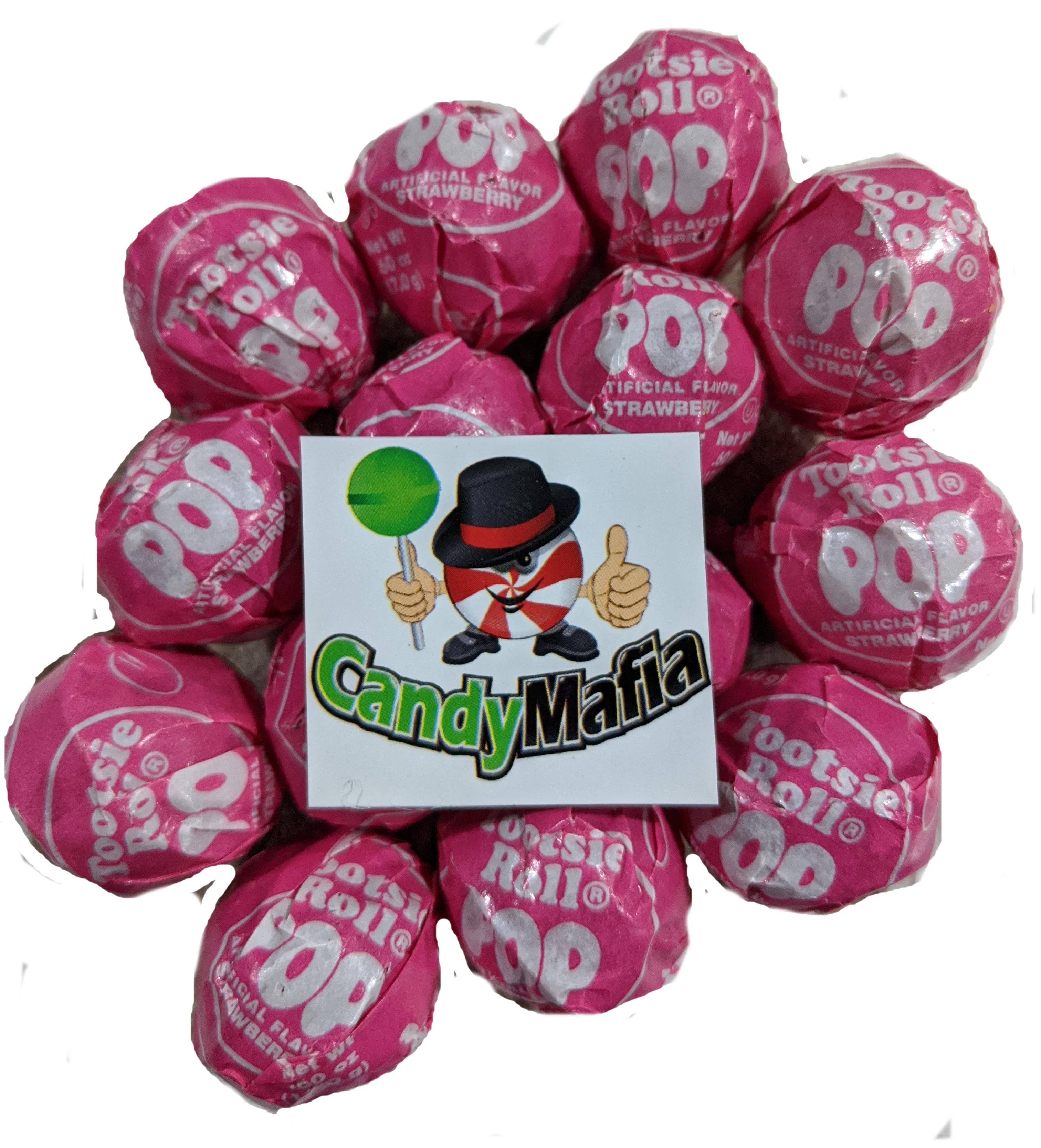 Strawberry Tootsie Pops 60 Count with CandyMafia Magnet