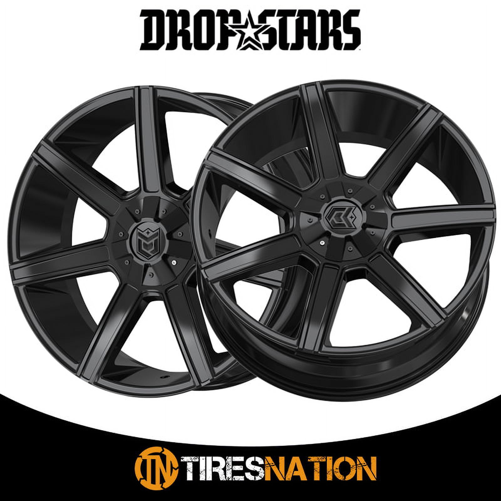 Dropstars 650B 22x9.5 6x135/6x139.7 +25et Gloss Black Wheel 2018 Ford F-150