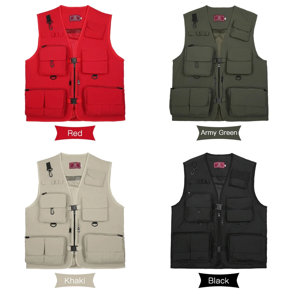 Fishing Photography Vest Summer Multi Pockets Mesh Jackets Quick Dry Waistcoat