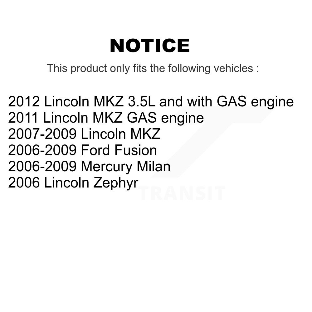 Transit Auto - Front Left (Driver) Steering Tie Rod End & Boot Kit For Ford Fusion Lincoln MKZ Mercury Milan Zephyr KTB-100556
