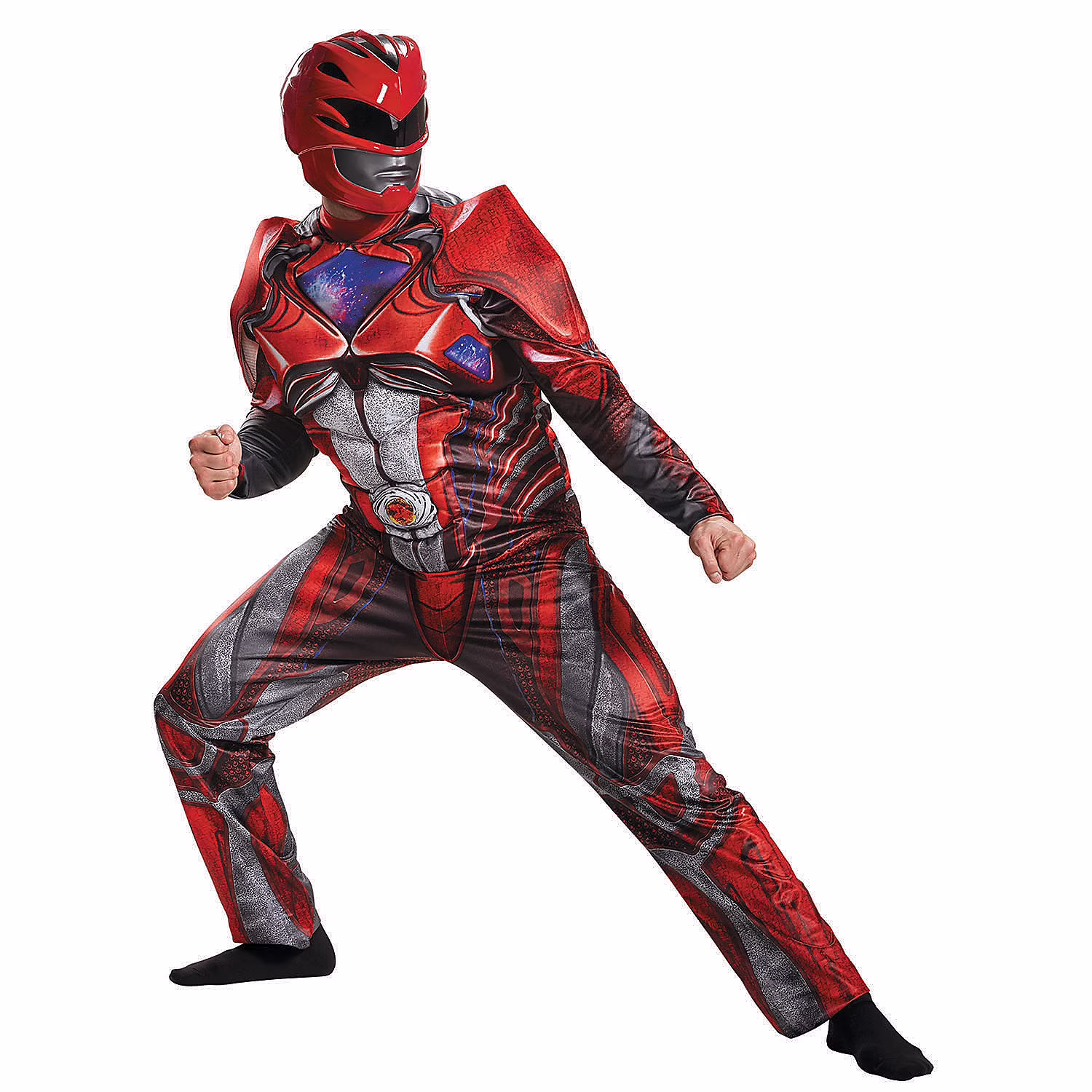 Power Rangers Red Ranger Muscle Men's Adult Halloween Costume