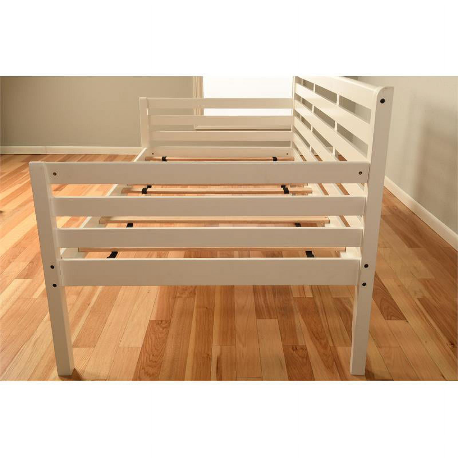 Kodiak Furniture Boho Wood Daybed with Trundle in White Finish