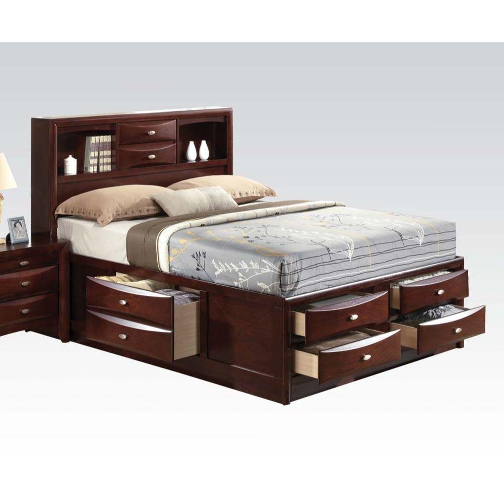 Espresso Wood Eastern King 3PCS Bedroom Set w/Storage Acme Ireland 21596EK-3pcs