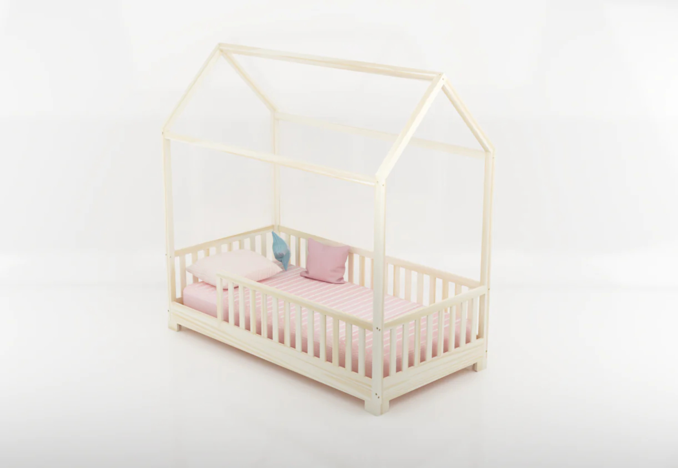 Custom Kids Furniture Aiden Toddler House Bed with Rails