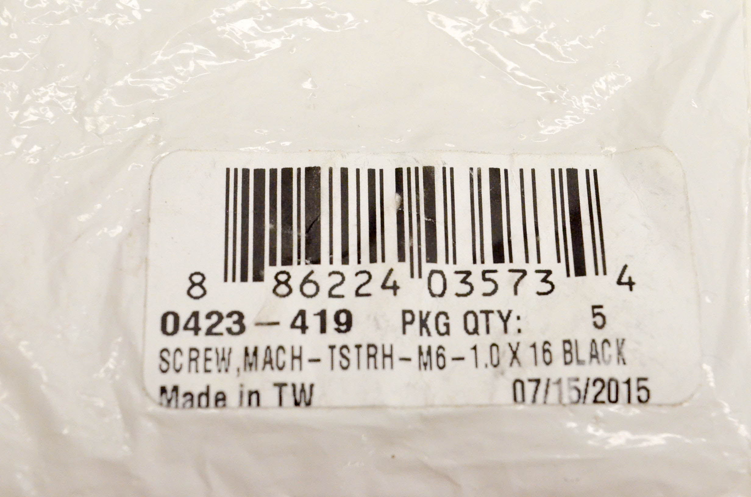 New OEM Arctic Cat 0423-419 Screw Mach TSTRH- M6-1.0x16 Black QTY 5