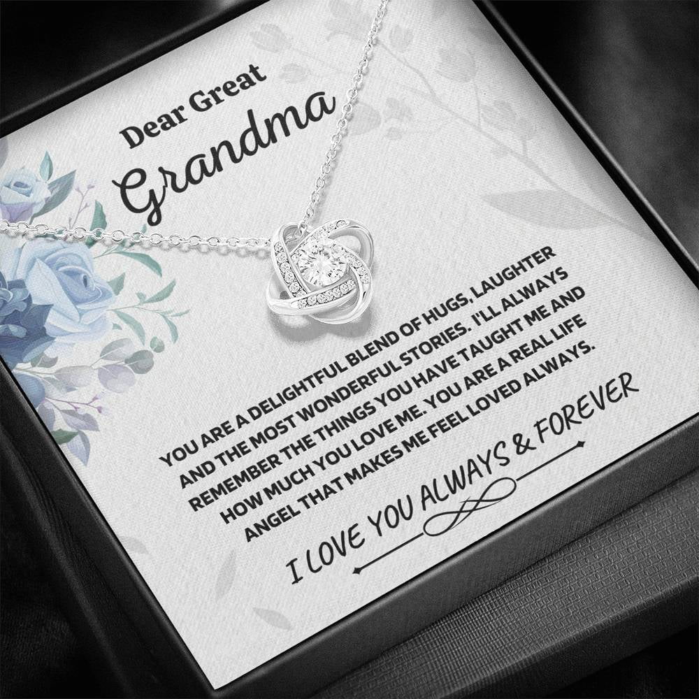 Great Grandma Gift - Love Knot Necklace, Birthday, Gift from Grandkids