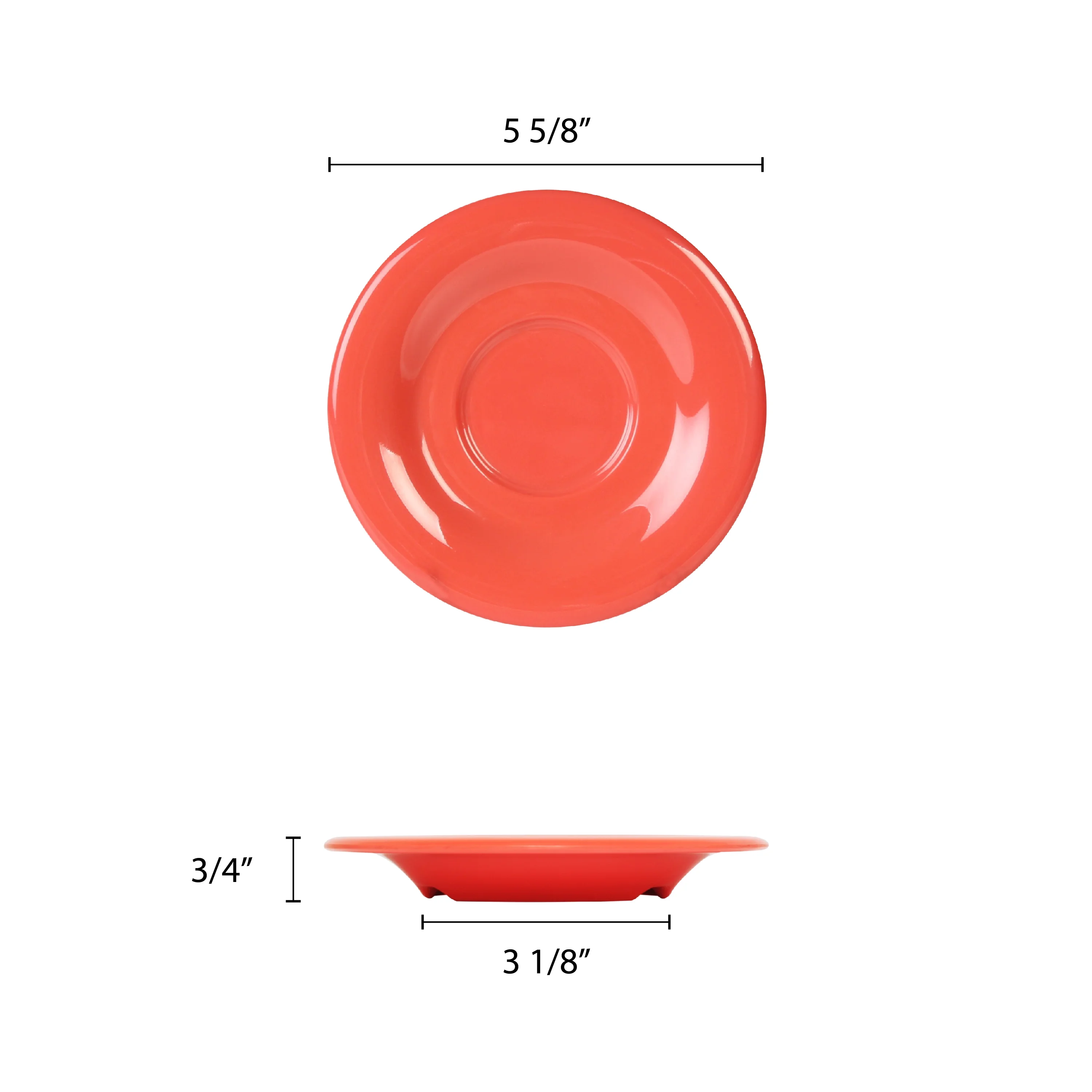 Excellante Color Orange melamine dinnerware collection 5.5