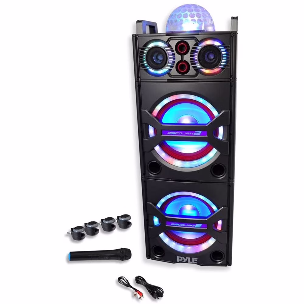 Pyle - Pro Sound PSUFM1043BT Wireless Bluetooth PA Loudspeaker Karaoke Entertainment System