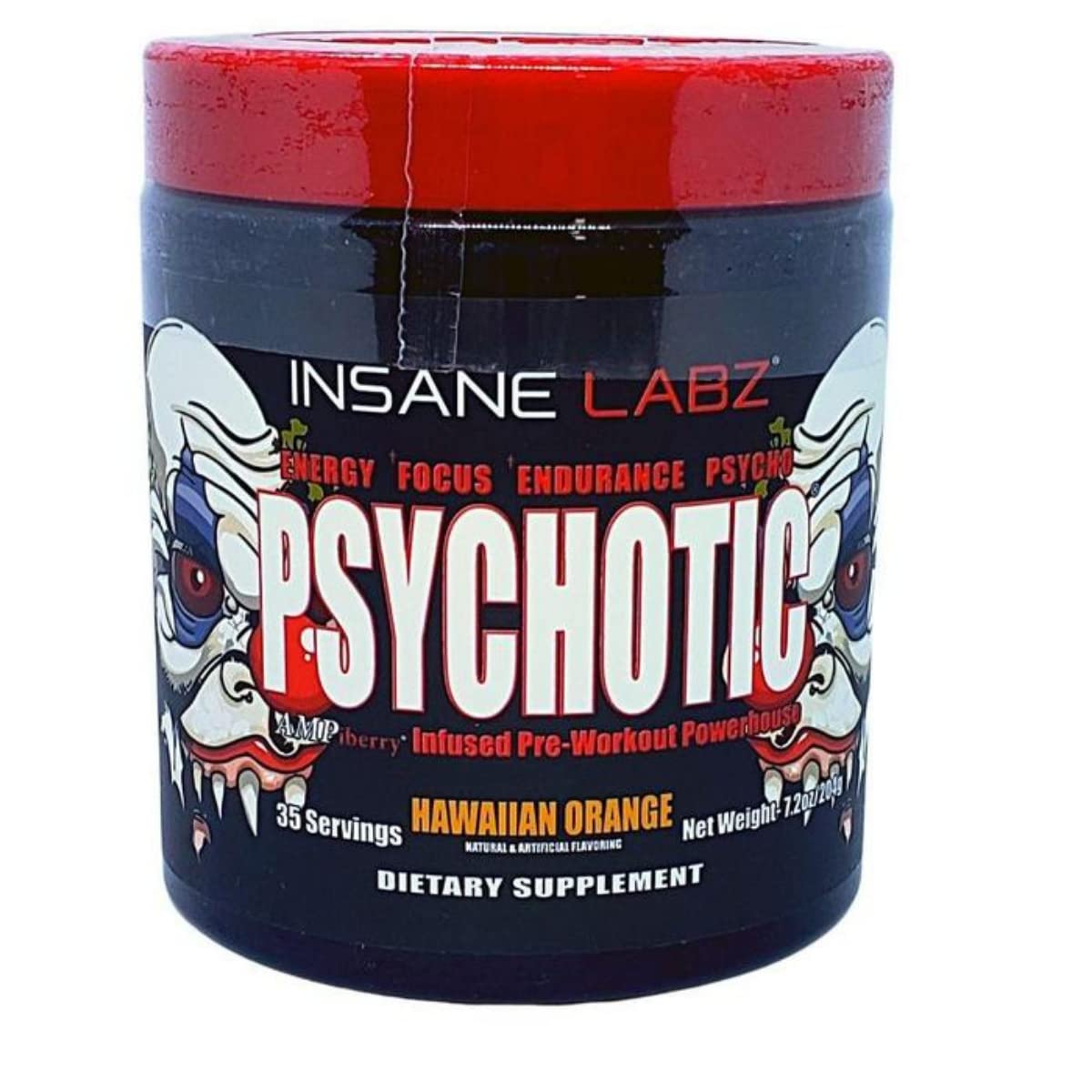 Psychotic Pre Workout 35 Servings - Insane Labz  Hawaiian Orange