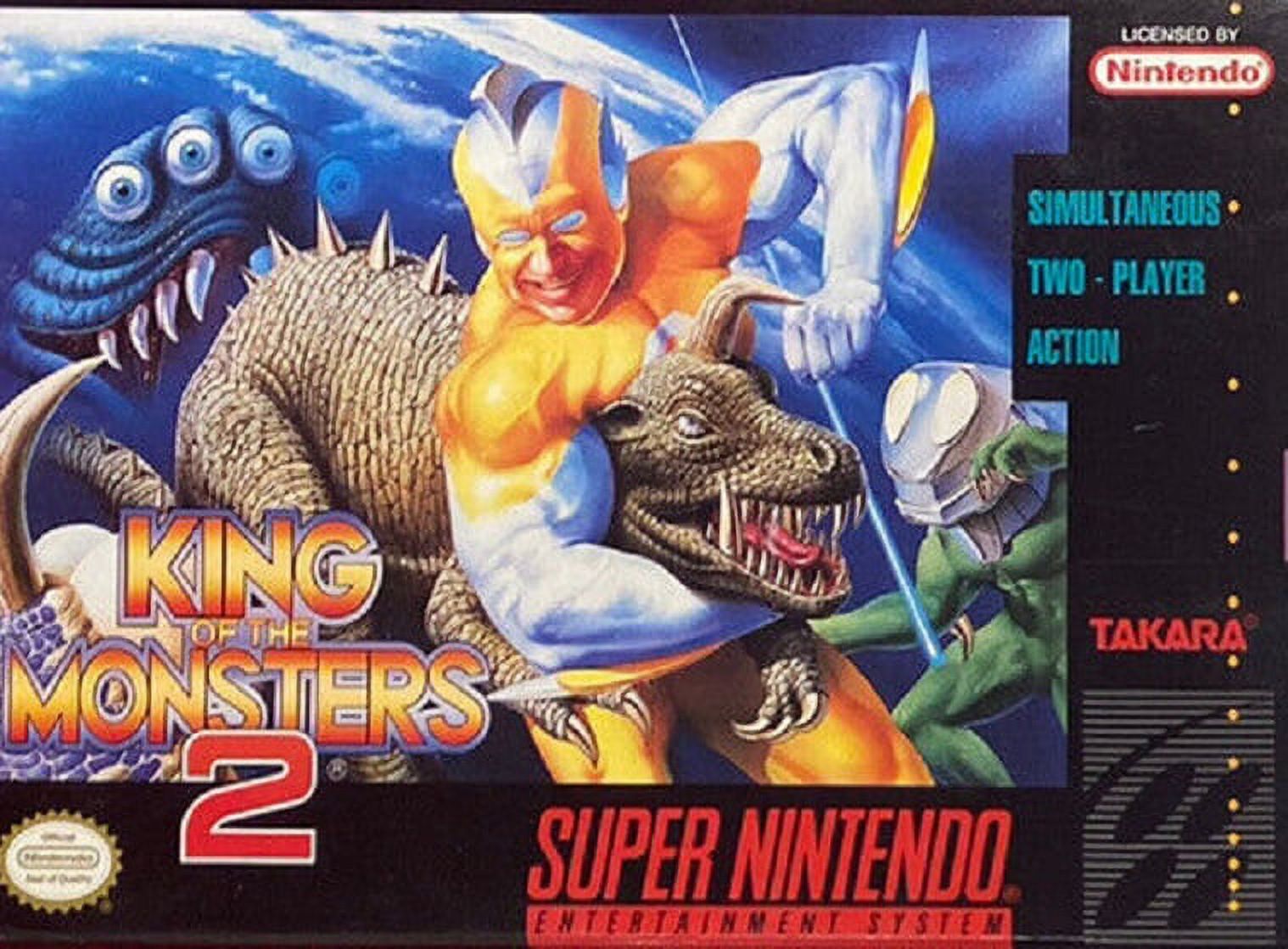 Restored King of the Monsters 2: The Next Thing (Super Nintendo, 1994) SNES Fighting Game (Refurbished)