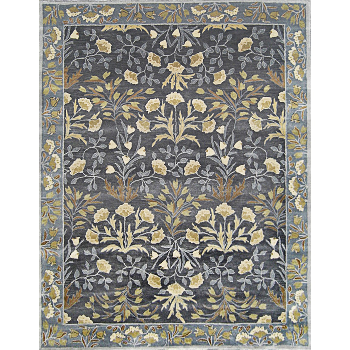 Rugsville Bonjour Blue Wool Rug 11932 -9x12