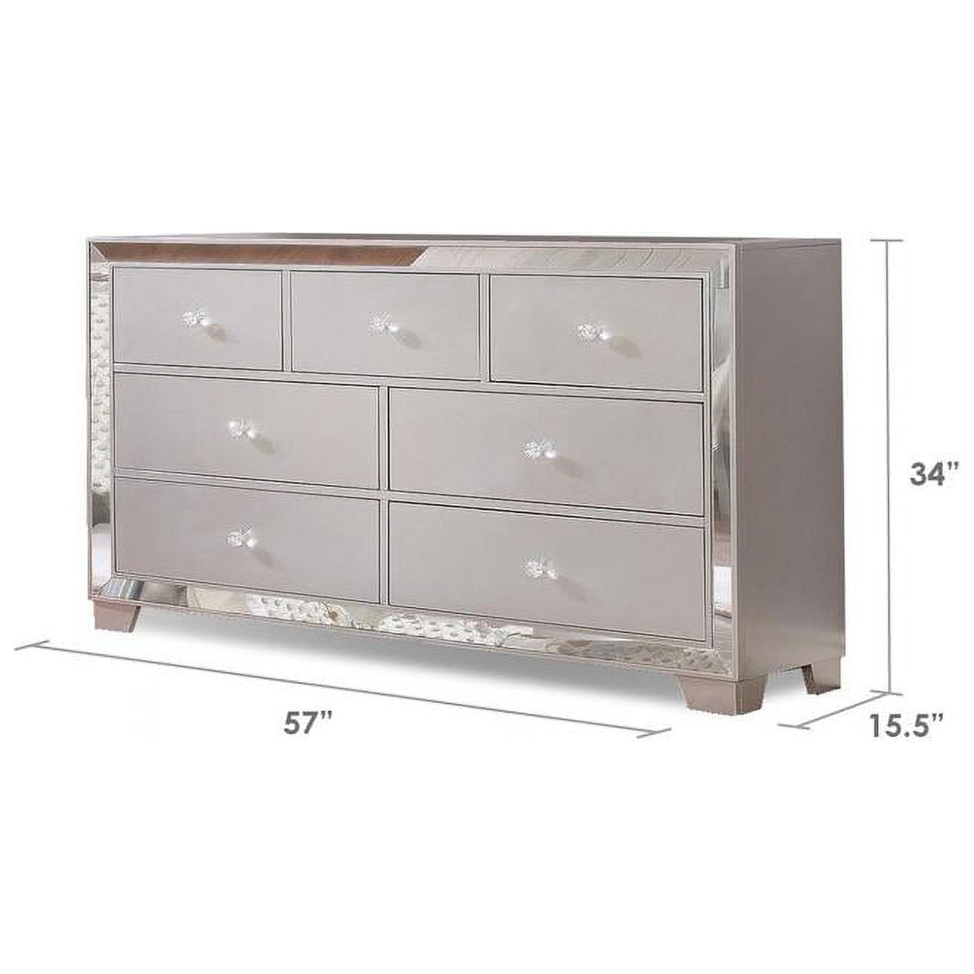 Reve & Belle Dresser, Metallic Silver