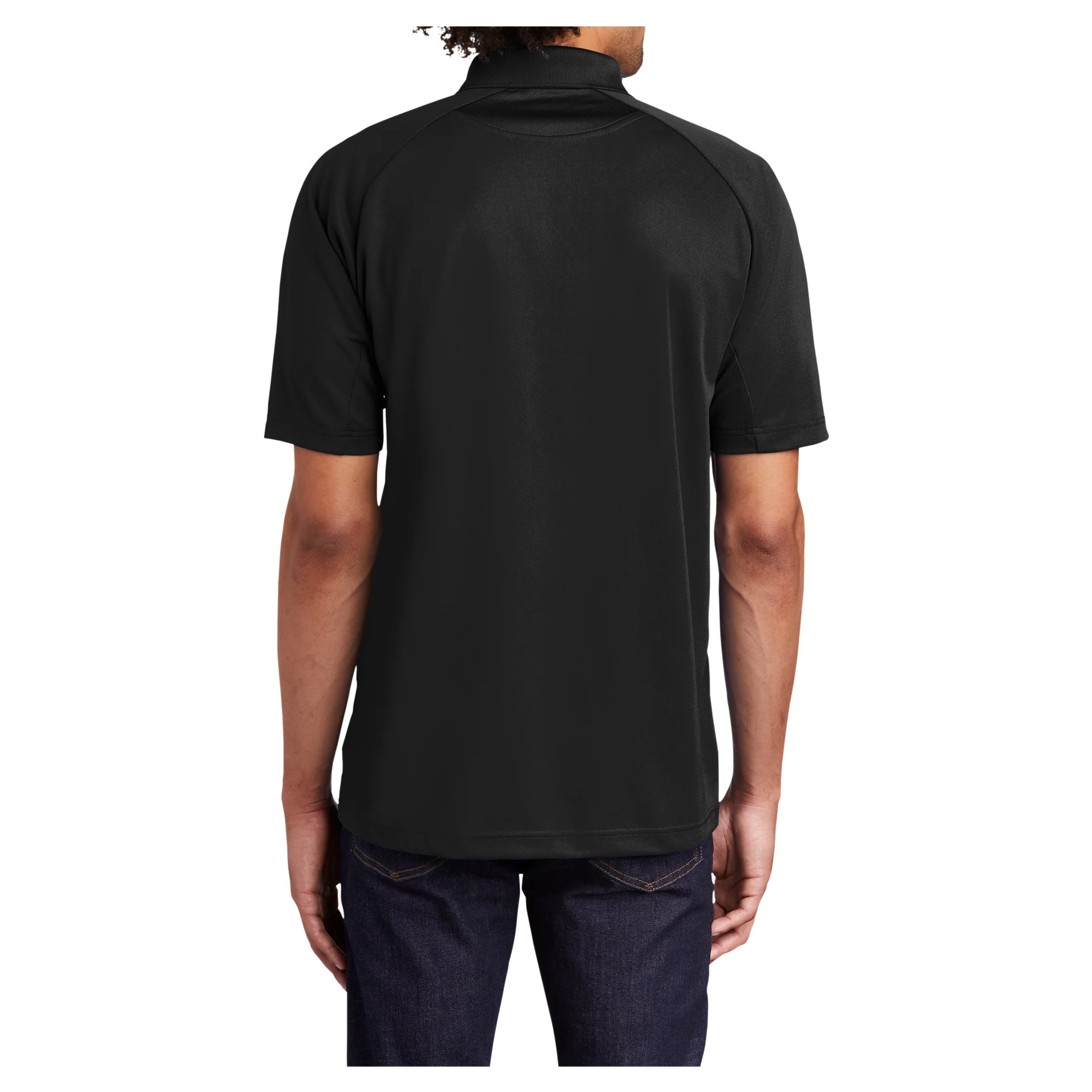 Mens Dri-Mesh Pro Polyester Polo Shirt Black X-Small