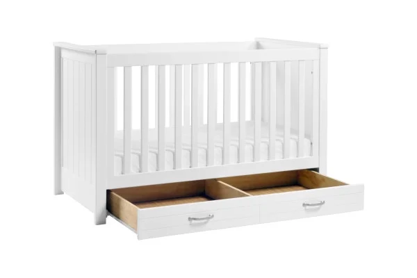 DaVinci Asher 3-in-1 Convertible Crib with Toddler Bed Conversion Kit in White Finish