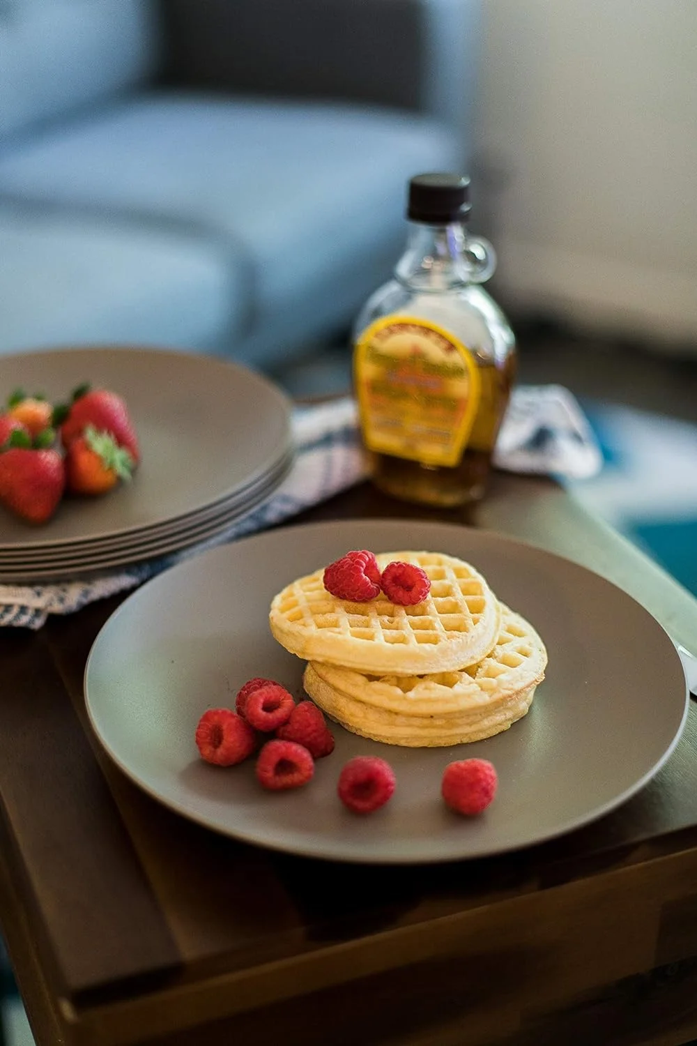 Durable Plastic Plate Set- BPA Free- Set Of 6 (Gray)